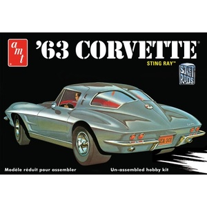 AMT 861 1963 Chevy Corvette 1:25 Scale Model