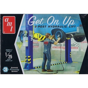 AMT PP017 Get On Top 2-Post Hydraulic Lift 1:25 Scale