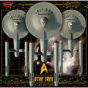 Polar Lights Star Trek TOS U.S.S. Enterprise w/ Pilot Edition Parts 1:350 Scale Model Plastic Kit
