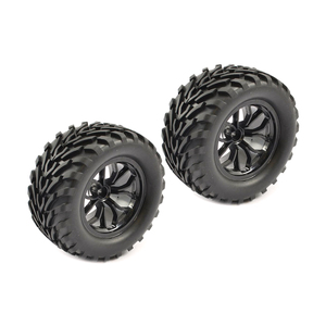 River Hobby 10589B Mega Wheels w/ Tyres Complete, 2pcs (FTX6447B)