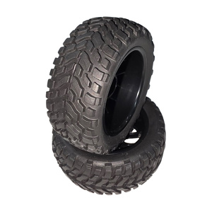 RC Rally Wheels & Tyres 12mm Hex 74x30mm Black Y-Spoke (4pcs)