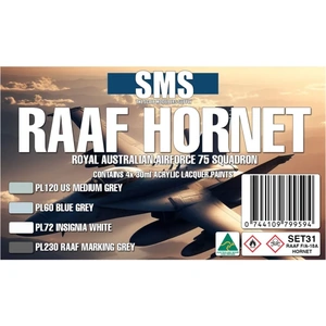 SMS Paint SET31 Acrylic Lacquer Paints Set - RAAF Hornet Colours 4x 30ml