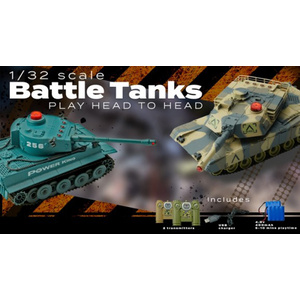 Rc Battle Tank 2 Peice Set By Uni-Fun #508c