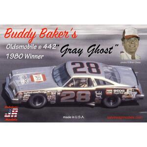 Salvinos J R Buddy Bakers Gray Ghost No.28 Oldsmobile 442 Winner 1980 1:25 Scale Model Kit