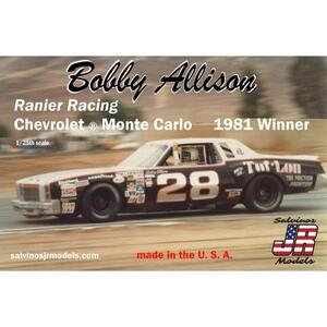 Salvinos J R Bobby Allison No.28 Ranier Racing Chevy Monte Carlo 1981 1/25 Scale Model Kit