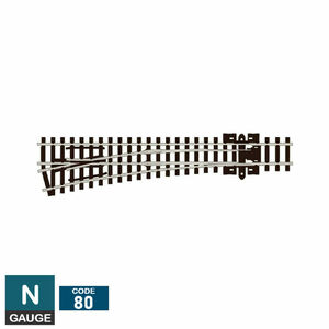 Peco SL-396 Left Hand Medium Turnout (Code 80) N Gauge