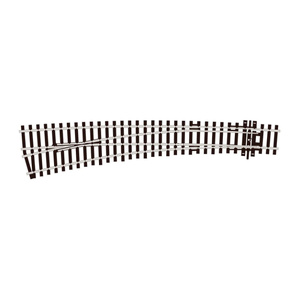 Peco SL-E87 Curved Turnout Left Hand Electrofrog Code 100 OO/HO
