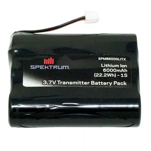 Spektrum 3.7V 1S 6000mAh Li-ion Transmitter Battery: iX12/NX6/NX8 Tx Plug (XH-1S)