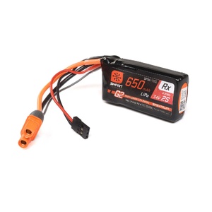 Spektrum 2S 7.4v 650mAh 15C Smart G2 Receiver LiPo Battery w/ IC3 Connector
