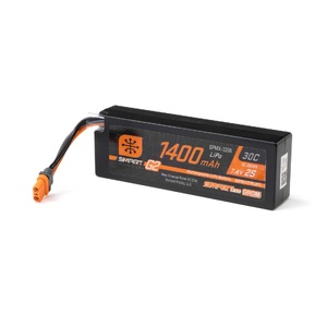 Spektrum 7.4V 1400mAh 2S 30C Smart G2 LiPo Battery: IC2 SmartFit Case SPMX-3208