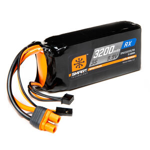 9.9V 3200mAh 3S 15C Smart LiFe ECU Battery: Universal Receiver, IC3 - SPMX32003SLFRX