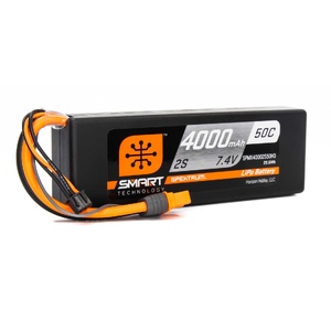 Spektrum 2S 7.4V 4000mAh 50C Hard Case Smart LiPo Battery w/ IC3 Connector