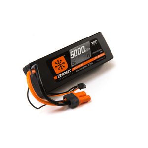 7.4V 5000mAh 2S 30C Smart Hardcase LiPo Battery: IC5