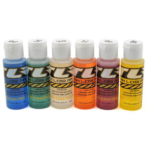 TLR 74020 Silicone Shock Oil Six Pack (20, 25, 30, 35, 40, 45wt) (2oz)