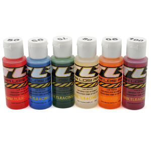 TLR 74021 Silicone Shock Oil Six Pack (50, 60, 70, 80, 90, 100wt) (2oz)
