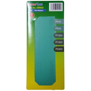 Master Tools 09950 Sandpaper P600/P800/P1000/P1500/P2000 (1 of Each)