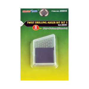 Trumpeter Twist Drilling Auger (Pin Vice) Bit set 2 (8pc) 1mm - 1.7mm  09955