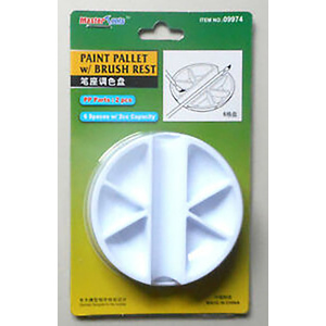 Paint Palette 6 Wells With Brush Rest   9974