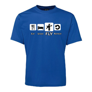 Mens RC T-Shirt - Eat Sleep Fly Repeat - Blue