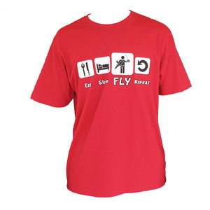 RCMA Eat, Sleep, Fly, Repeat T-Shirt, Red