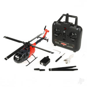 Twister BO-105  Flybarless Helicopter Grey/Red