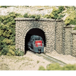 Two N Scale Single Track Random Stone Tunnel Portals C1155