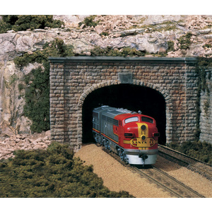 Two N Scale Double Track Cut Stone Tunnel Portals C1157