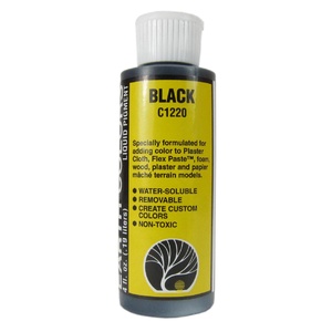 Earth Color Liquid Pigment (Black) by Woodland Scenics, 4 oz. bottle  C1220