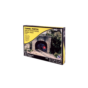 HO Scale Double Track Cut Stone Tunnel Portal - Tunnel  C1257