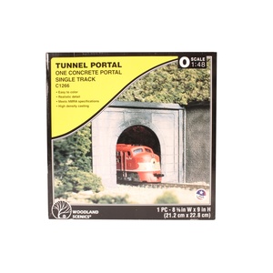 Tunnel Portal Concrete O Scale Portal Concrete Single Track from Woodland Scenics. #C1266