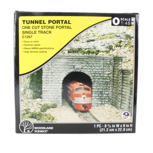 Tunnel Portal Cut Stone O Scale Portal Cut Stone Single Track, from Woodland Scenics. #C1267