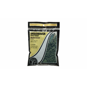 Underbrush Clump Foliage (Medium Green) from Woodland Scenics.  FC136