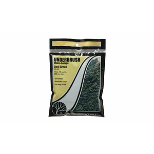 Underbrush Clump Foliage (Dark Green) from Woodland Scenics.   FC137