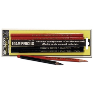 Drawing on Foam Pencils Contains 2 Red and 2 Black ST1431
