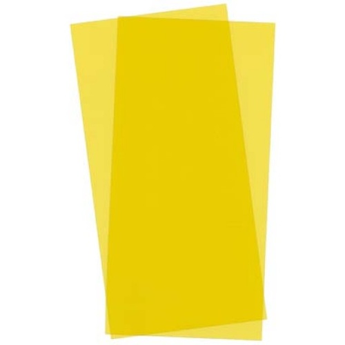 Evergreen 9904 Yellow Transparent Plastic Sheet Qty 2