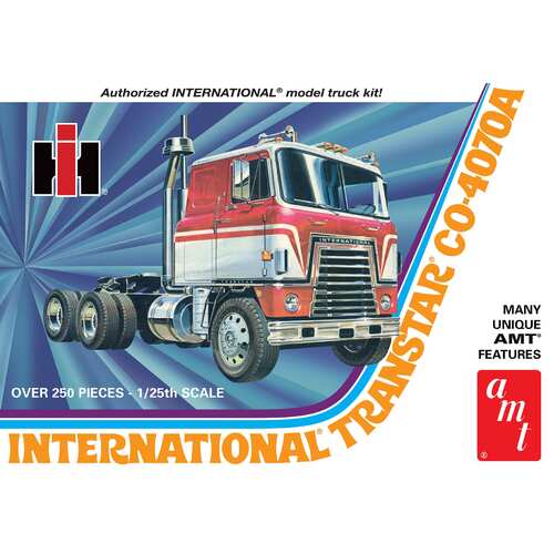 AMT 1203 International Transtar CO-4070A Semi Tractor 1:25 Scale Model Plastic Kit