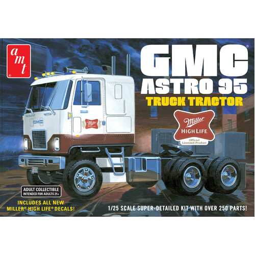 AMT 1230 GMC Astro 95 Semi Tractor (Miller Beer) 1:25 Scale Plastic Model Kit