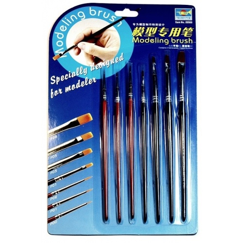 Master Tools Modelling Paint Brushes (7 Piece Set) 09900. Model Masters