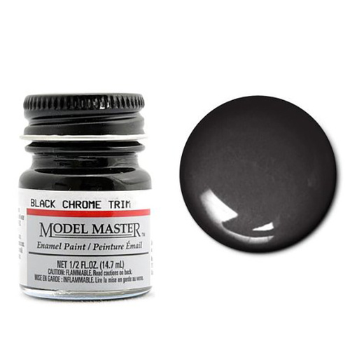 Model Master Black Chrome Trim 1/2 oz Hobby and Model Enamel Paint