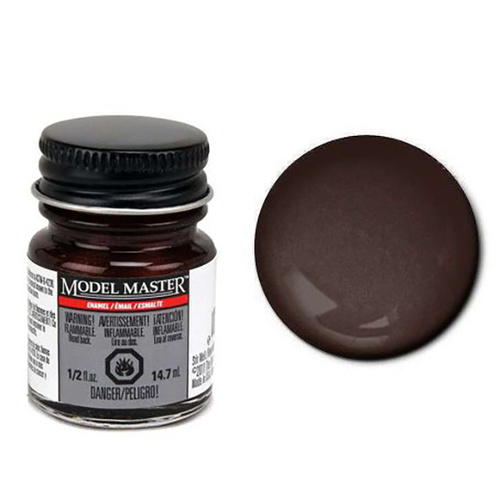 Model Master 2752 Dark Brown Enamel Paint 14.7ml Jar Testors
