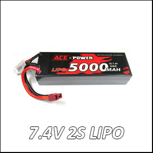 2S 7.4V LiPo Batteries