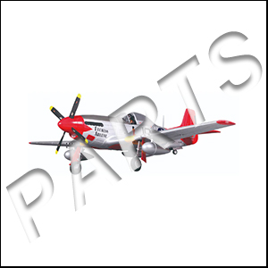 1400mm P-51D Red Tail V8 Parts